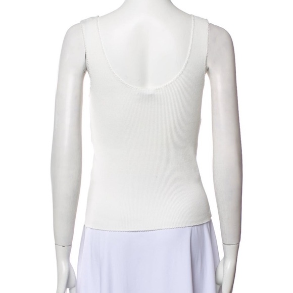 Sandro White Ribbed Tank Top - Picture 4 of 4